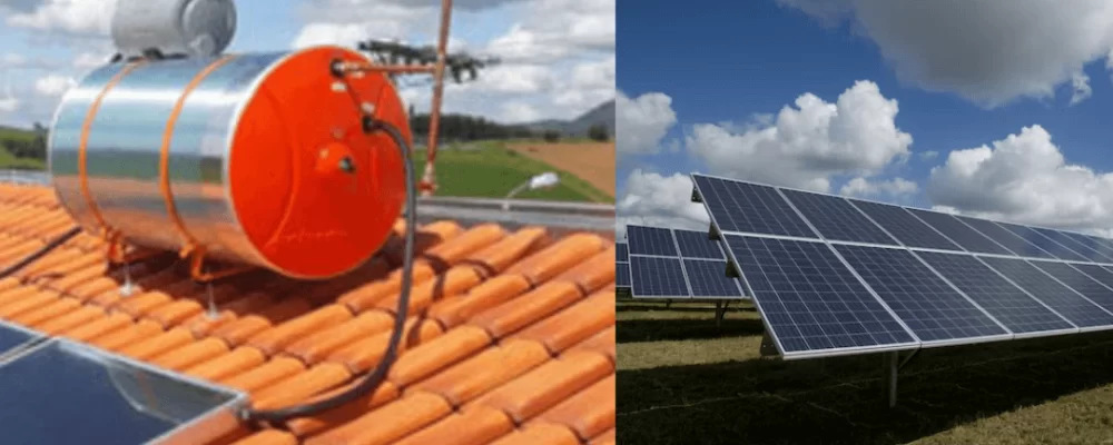 Sistema fotovoltaico x aquecedor solar